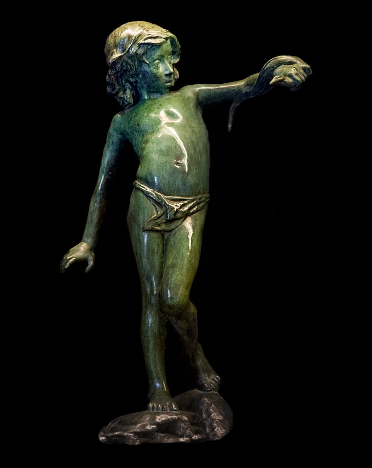 Musée des Beaux-Arts de Gaillac - L'enfant à l'anguille - Bronze - Jules Pendariès