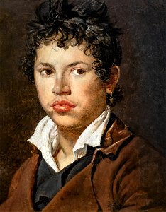 Musée Ingres-Bourdelle - Portrait de jeune homme à la boucle d'oreille; 1804 - Ingres - Joconde06070003380