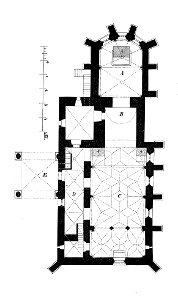 MZK 002 Nr 02 Die Stiftskirche zu Griffen und Oberndorf in Kärnthen - Fig. 03 Alte Pfarrkirche Oberndorf - Grundriss
