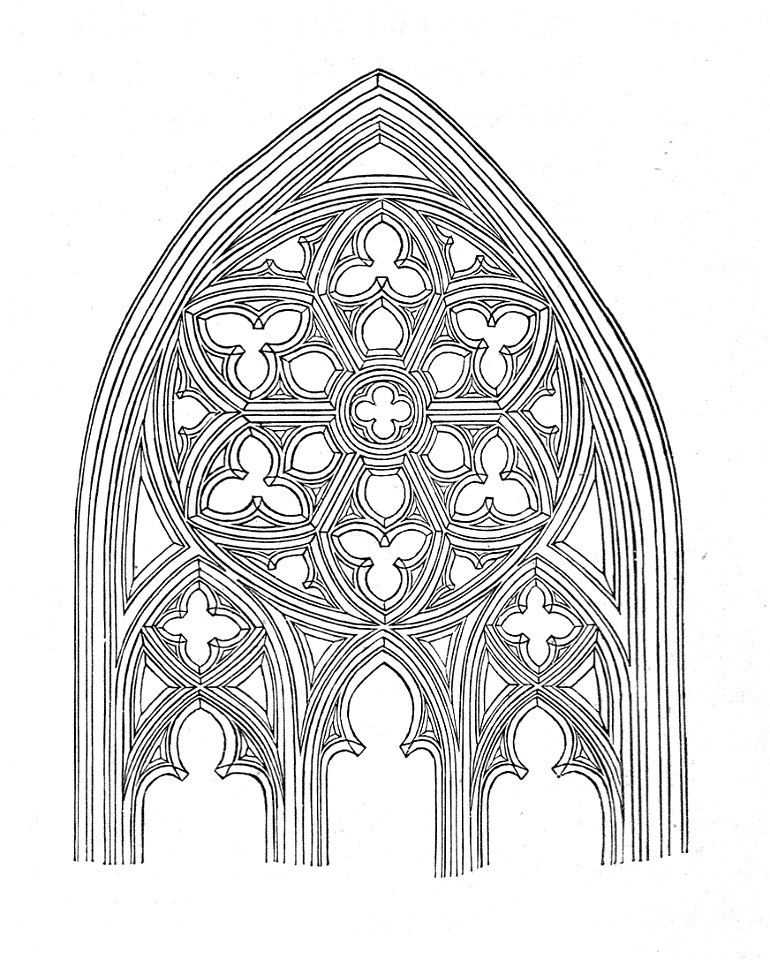 MZK 001 Nr 08 Die gothische Kirche Maria am Gestade in Wien - Fig 08 Fenstertravée an der Südseite des Chores Detail