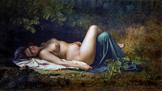 Musée Ingres-Bourdelle - Nymphe endormie 1850 - Armand Cambon - Joconde00000055207