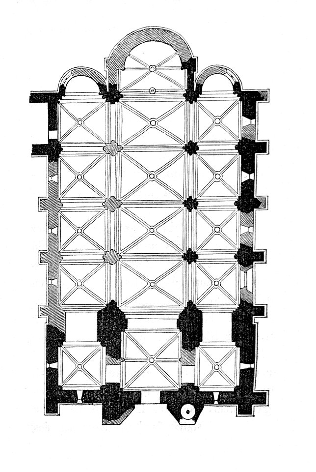 MZK 002 Nr 04 Die Kirchenruine von Zsámbék in Ungarn - Fig. 01 Grundriss