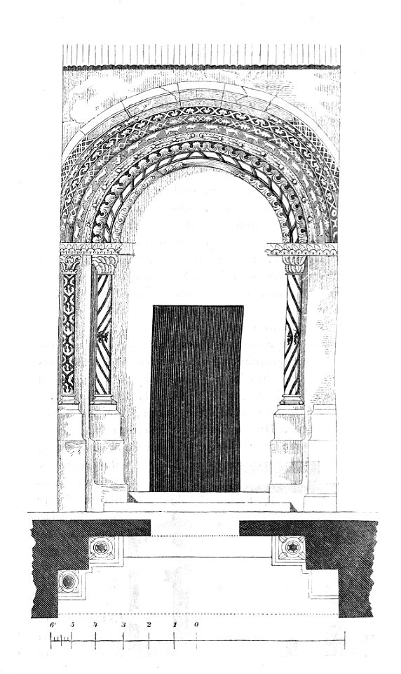 MZK 002 Nr 05 Die romanische Kirche zu Záborí nad Labem (Zábor) - Fig. 05 Portalansicht