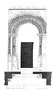 MZK 002 Nr 05 Die romanische Kirche zu Záborí nad Labem (Zábor) - Fig. 05 Portalansicht