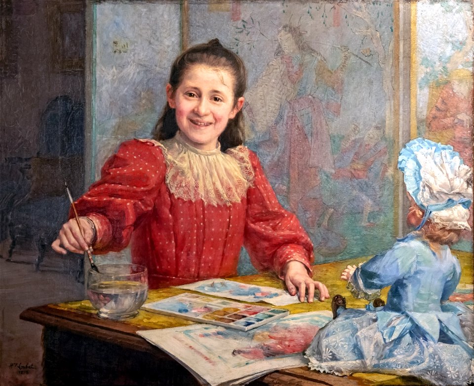 Musée du Vieux Toulouse - La jeune artiste (1895) - Henri Loubat, inv.T1932