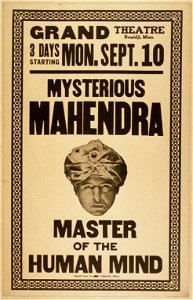Mysterious Mahendra master of the human mind. LCCN2014635612
