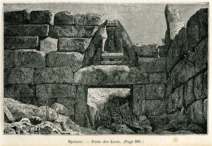 Mycénes - Porte des Lions - Belle Henri - 1881