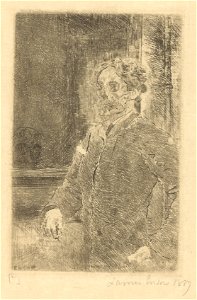 My Skeletized Portrait, print by James Ensor, 1889, Prints Department, Royal Library of Belgium, S. III 68838