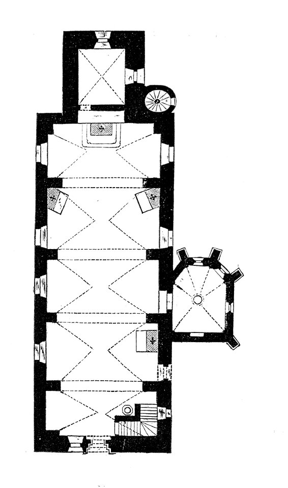 MZK 001 Nr 08 Kirchliche Baudenkmale des Mittelalters in Völkermarkt - Fig 01 Kirche St. Ruprecht - Grundriss