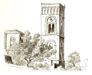MZK 05 - 1860 Reisenotizen Italien Fig 092 Ravello Kathedrale S. Pantaleone Glockenturm