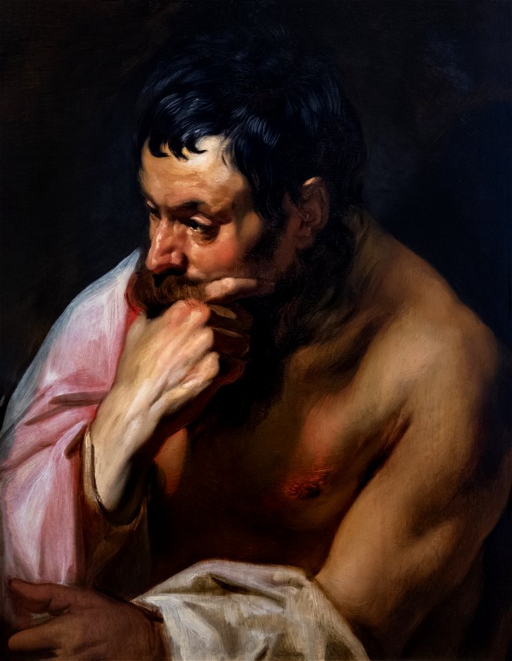 Musée Ingres-Bourdelle - Le penseur ou Faune en méditation - Jacob Jordaens - Joconde06070000139