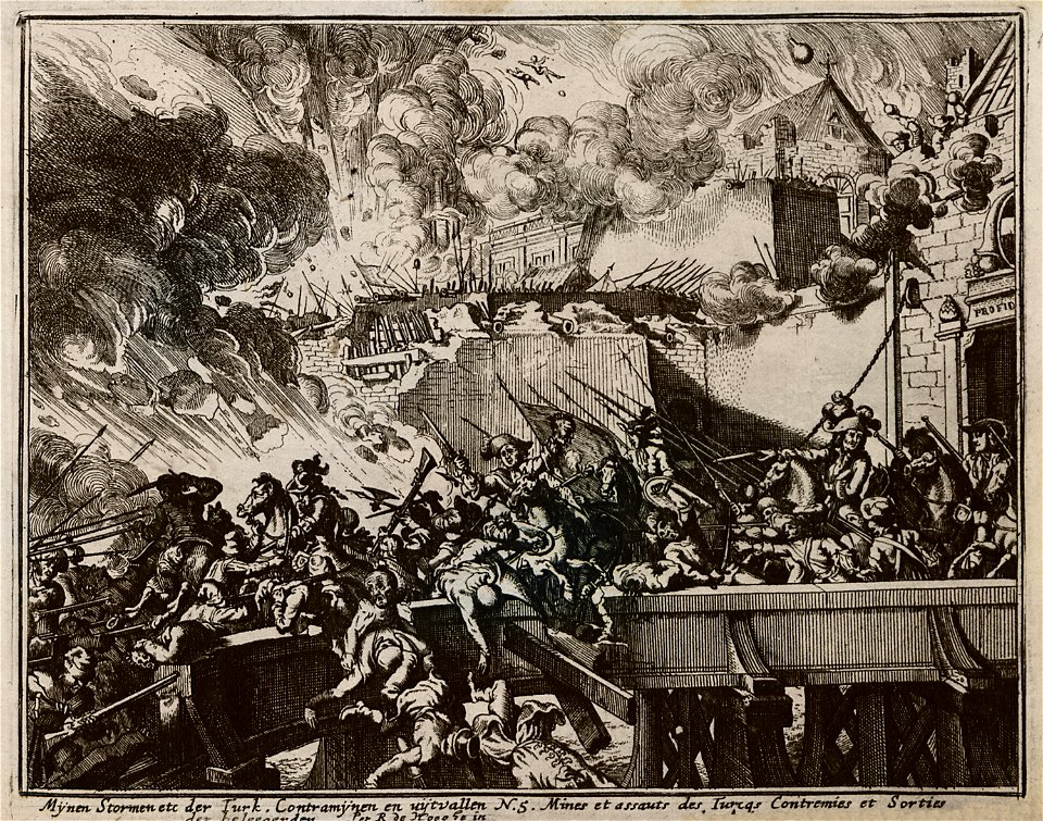 Mynen Stormen der Turk Contramynen en uytvallen der… - Peeters Jacob - 1686