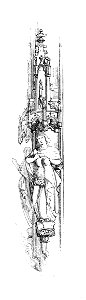 MZK 001 Nr 08 Die gothische Kirche Maria am Gestade in Wien - Fig 03 Hauptpfeiler Konsole mit Figuren