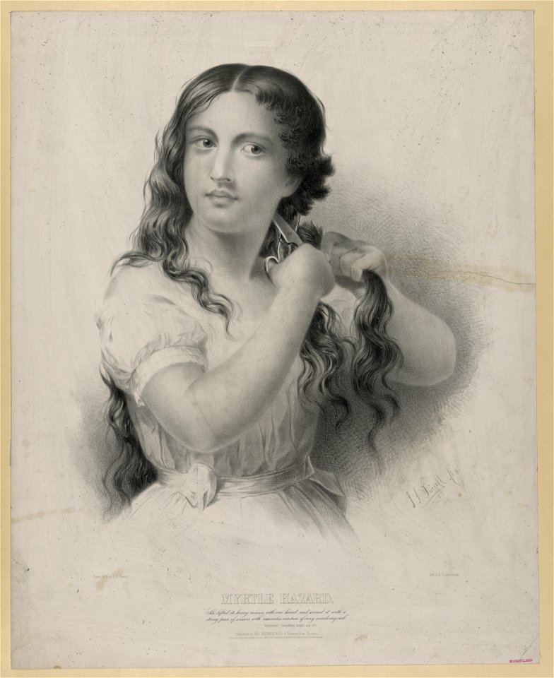 Myrtle Hazzard - S.S. Frizzell '68 ; drawn by Miss A.R. Sawyer ; lith. C.H. Crosby, Boston. LCCN2012647271