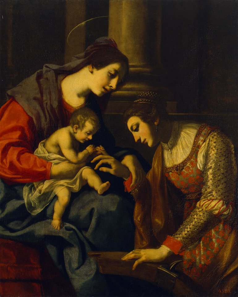Mystic Marriage of St Catherine (Jacopo Vignali)