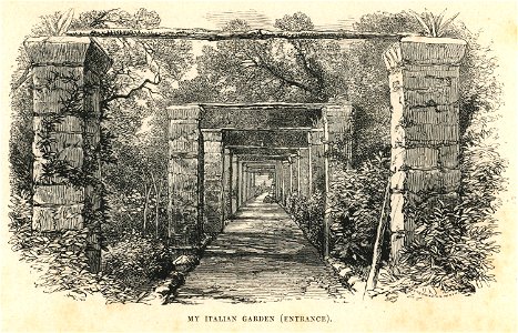 My Italian garden (Entrance) - Bennet James Henry M - 1875