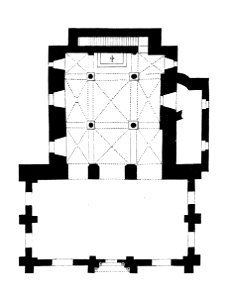 MZK 002 Nr 05 Die romanische Kirche zu Záborí nad Labem (Zábor) - Fig. 01 Grundriss