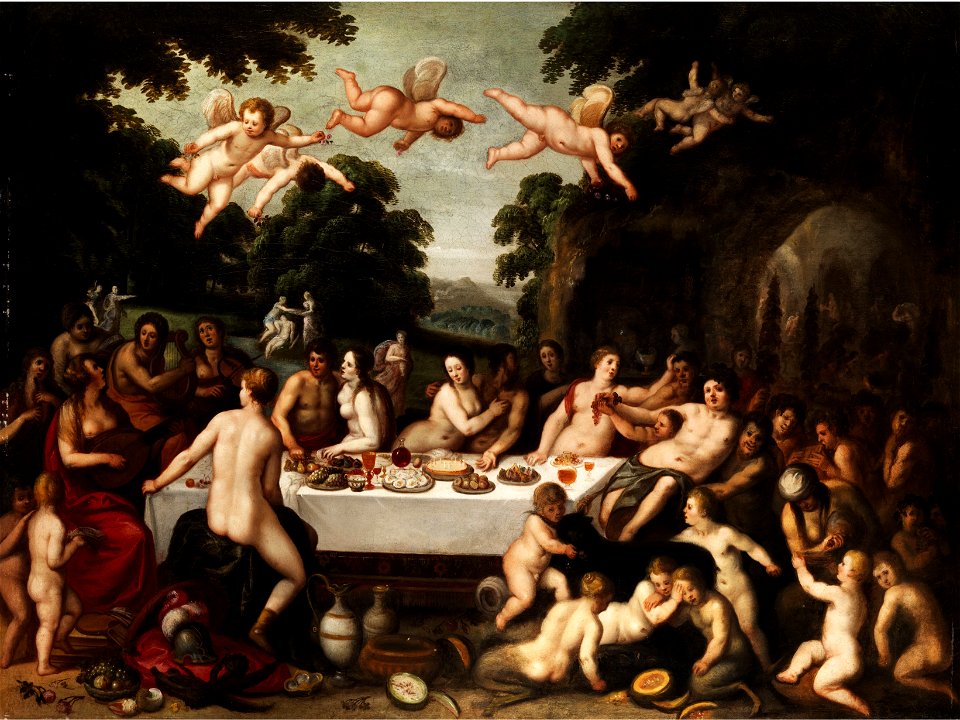 Mythologisches Gastmahl flämisch 17Jh