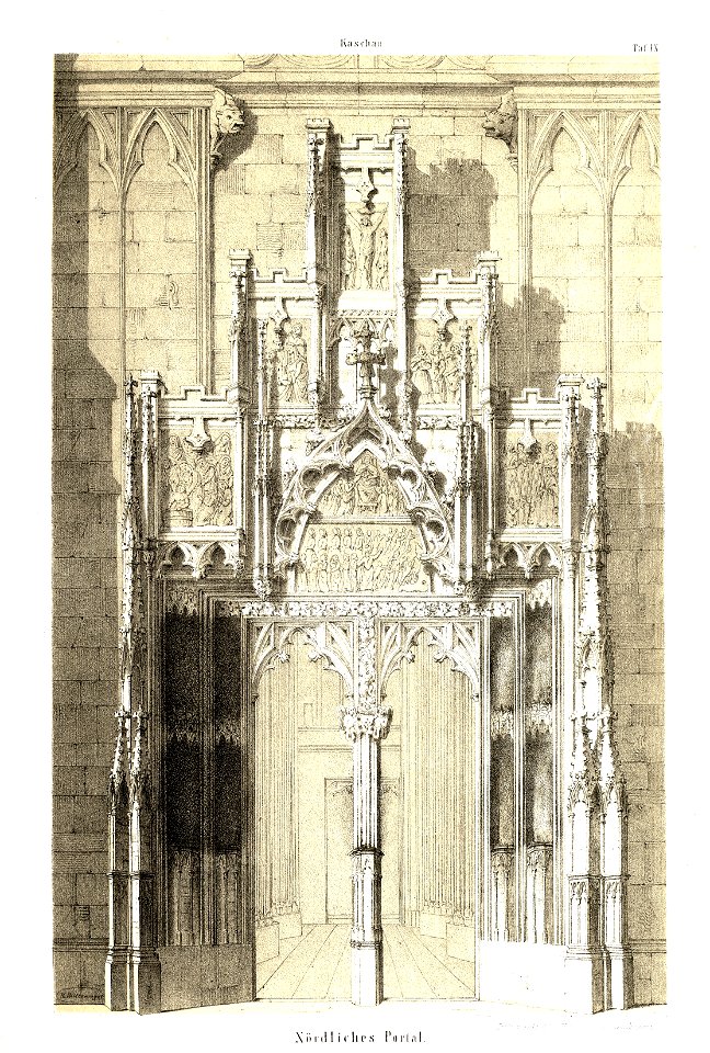 MZK 002 Nr 09 Der Elisabeth-Dom zu Kaschau in Ungarn - Tafel nördliches Portal