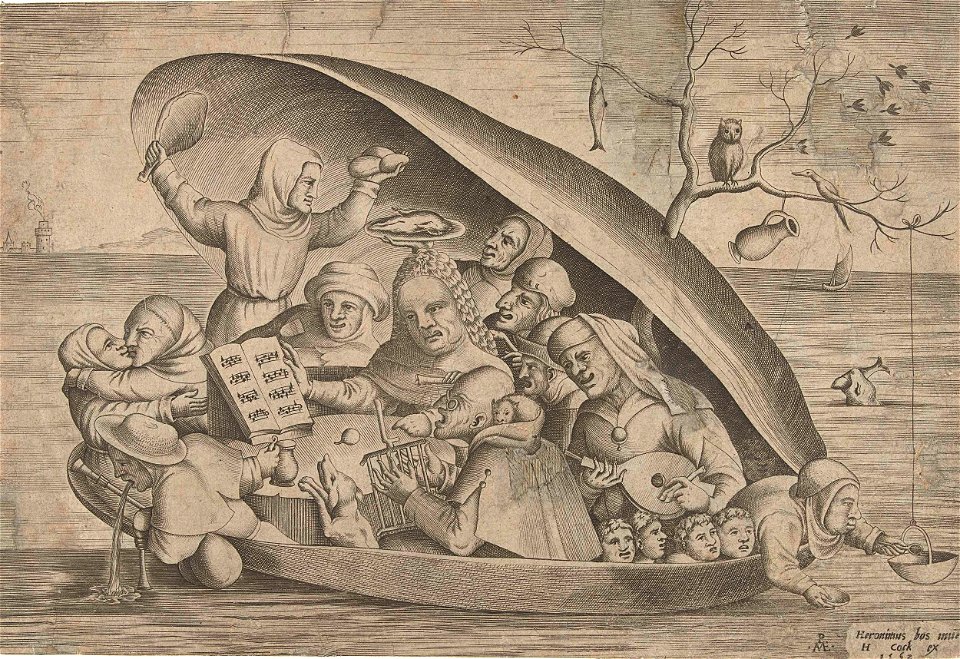 Muzikanten in een mosselschelp
