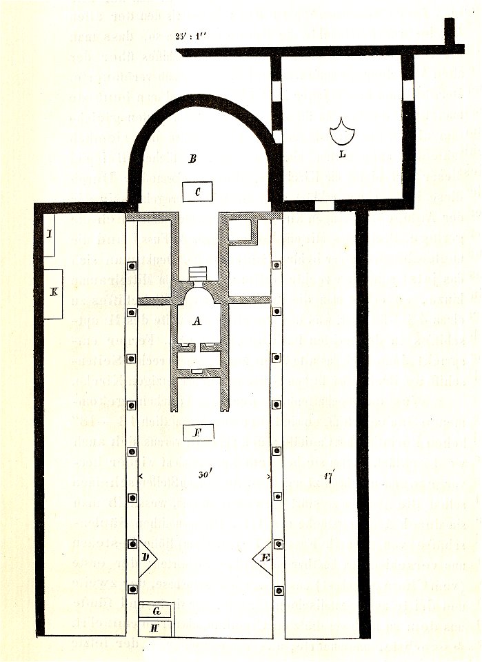 MZK 05 - 1860 Reisenotizen Italien Fig 079 Rom - S Stefano mit Basilika und Krypta