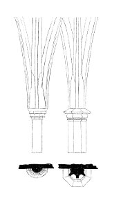 MZK 002 Nr 01 Die Dreifaltigkeitskirche der Dominicaner in Krakau - Fig. 03 Gewölberippen und Halbsäulenprofile