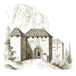 MZK 05 - 1860 Hochosterwitz in Kärnthen (Scheiger) Fig. 01 Hochosterwitz - Erstes Torhaus