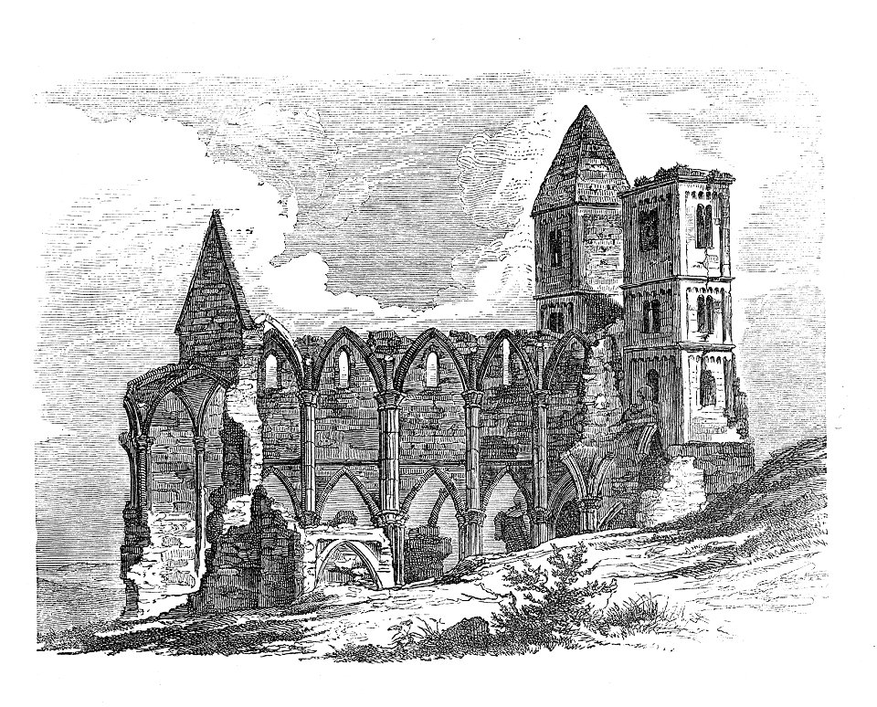 MZK 002 Nr 04 Die Kirchenruine von Zsámbék in Ungarn - Fig. 02 Holzschnitt der sichtbaren Ruine