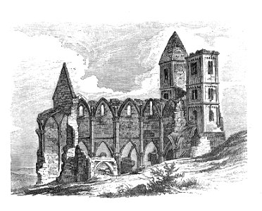 MZK 002 Nr 04 Die Kirchenruine von Zsámbék in Ungarn - Fig. 02 Holzschnitt der sichtbaren Ruine
