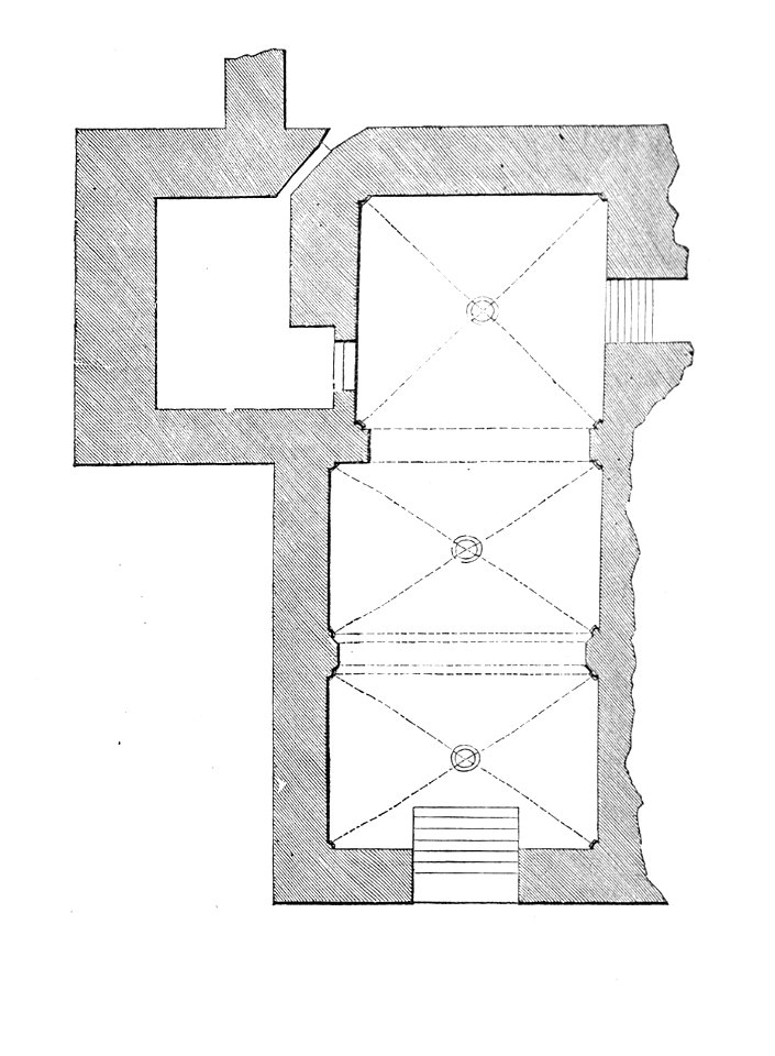 MZK 001 Nr 09 Die alten Wandgemälde in der Giselacapelle zu Veszprim - Fig. 1 Kapellengrundriss