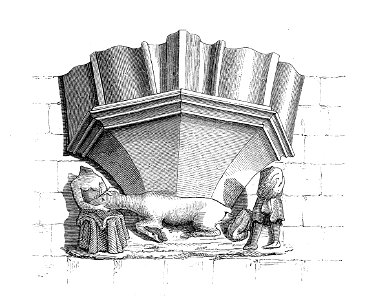 MZK 01 1856 Klosterkirche Neuberg - Konsole Einhorn