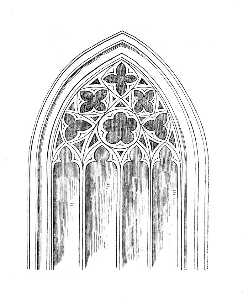 MZK 001 Nr 10 Charakteristik der Baudenkmale Böhmens - Fig. 35 Bartholomäuskirche - Kolin - Spitzfenster im Chor