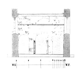 MZK 001 Nr 11 Die St. Gertrudskirche zu Klosterneuburg - Tafel Fig. c Choransicht Innenraum