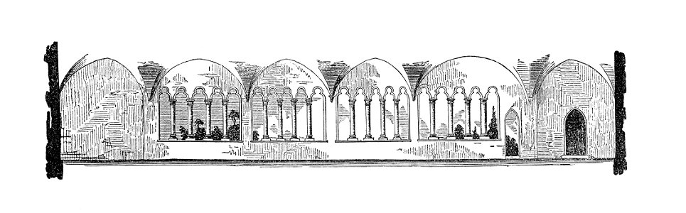 MZK 002 Nr 03 Alte Kunstdenkmale in Botzen und Umgebung - Fig. 02 Franziskanerkloster Kreuzgang - Seitenansicht