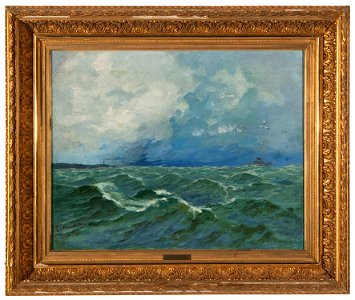 Myrskyävä meri, Painting by Elias Muukka