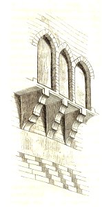 MZK 002 Nr 12 Das Florianitor in Krakau - Fig. 10 Konsole und Gesims an Turm fig 9
