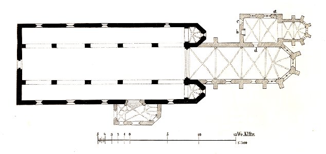 MZK 008 06 Baudenkmale der Stadt Friesach Fig. 29 Dominikanerkirche mit Kloster - Grundriss