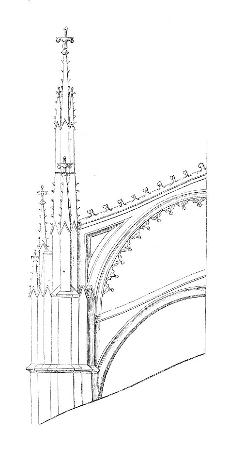 MZK 001 Nr 10 Charakteristik der Baudenkmale Böhmens - Fig. 38 St. Barbarakirche in Kuttenberg Strebepfeiler