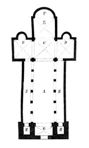 MZK 001 Nr 10 Charakteristik der Baudenkmale Böhmens - Fig. 01 Grundtypus des romanischen Kirchenbaues