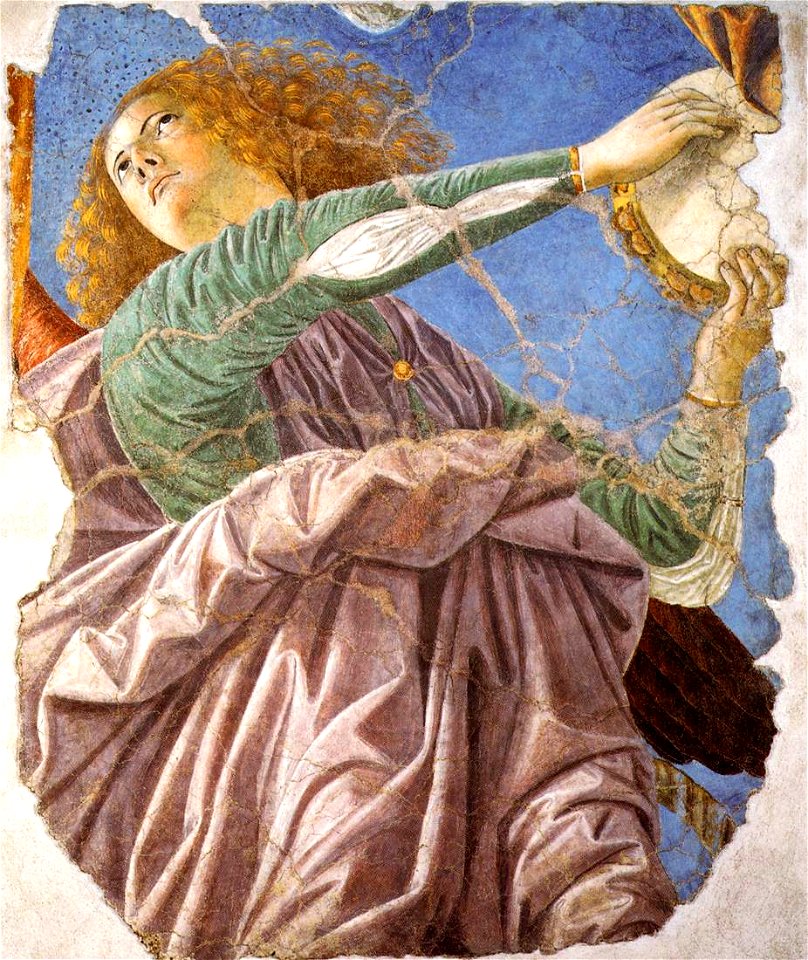 Melozzo da Forlì - Angel with Tambourine - WGA14776