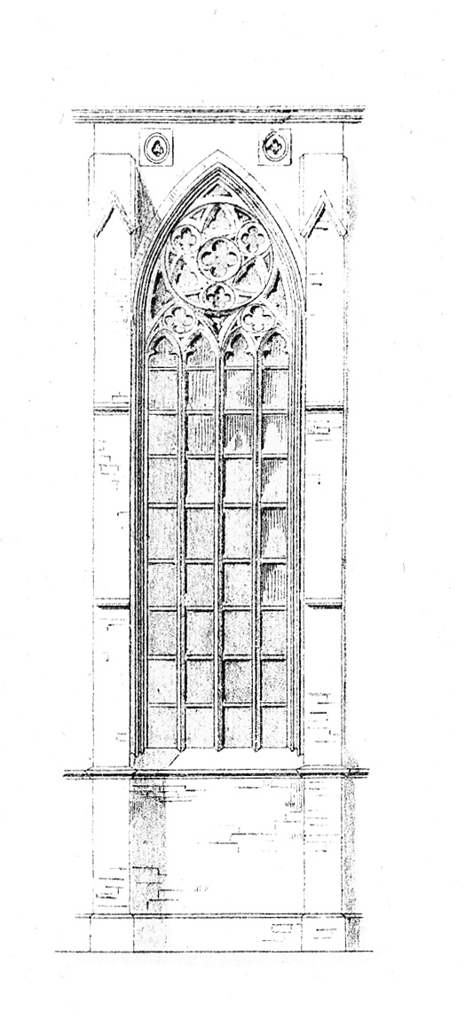MZK 001 Nr 08 Die gothische Kirche Maria am Gestade in Wien - Tafel - Fenstertravée an der Südseite des Chores