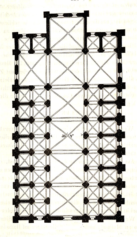 MZK 05 - 1860 Reisenotizen Italien Fig 029 Pavia San Marina de Carmine - San Pantaleone - Grundriss