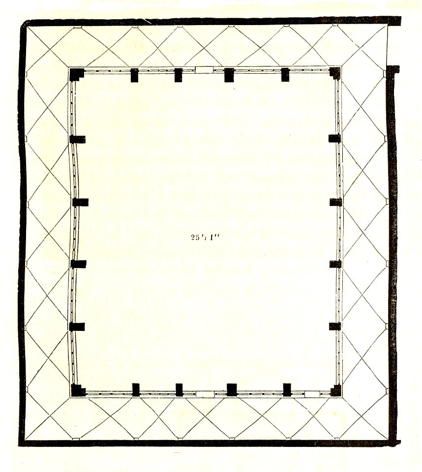 MZK 05 - 1860 Reisenotizen Italien Fig 075 Viterbo Klosterhof neben der Kirche S. Maria Verità