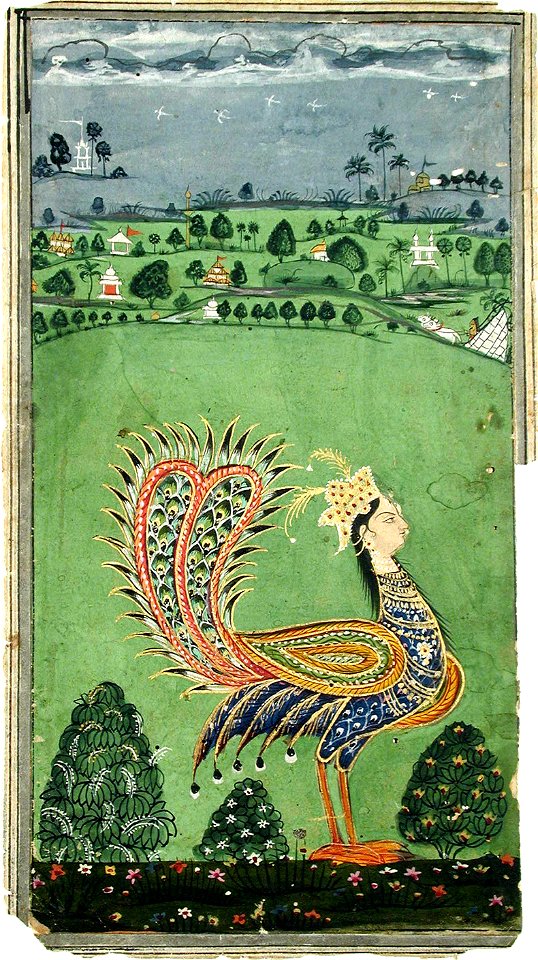 Mythical peacock with a woman's head (6124547445)