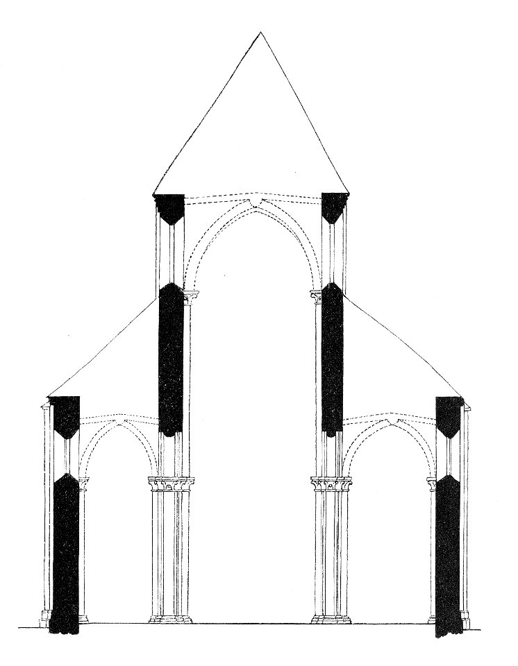 MZK 002 Nr 01 pag 007 Die romanische Kirche zu Lébeny - Fig. 15 Querschnitt