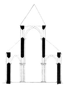 MZK 002 Nr 01 pag 007 Die romanische Kirche zu Lébeny - Fig. 15 Querschnitt