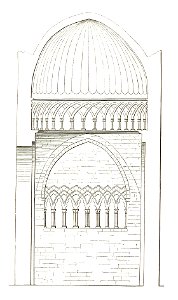 MZK 05 - 1860 Reisenotizen Italien Fig 098 Ravello Palazzo Rufolo - weiterer Gartenpavillon Aufriss