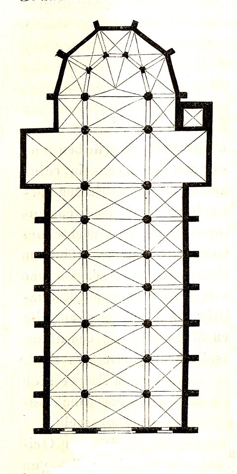 MZK 05 - 1860 Reisenotizen Italien Fig 040 Bologna San Francesco Grundriss