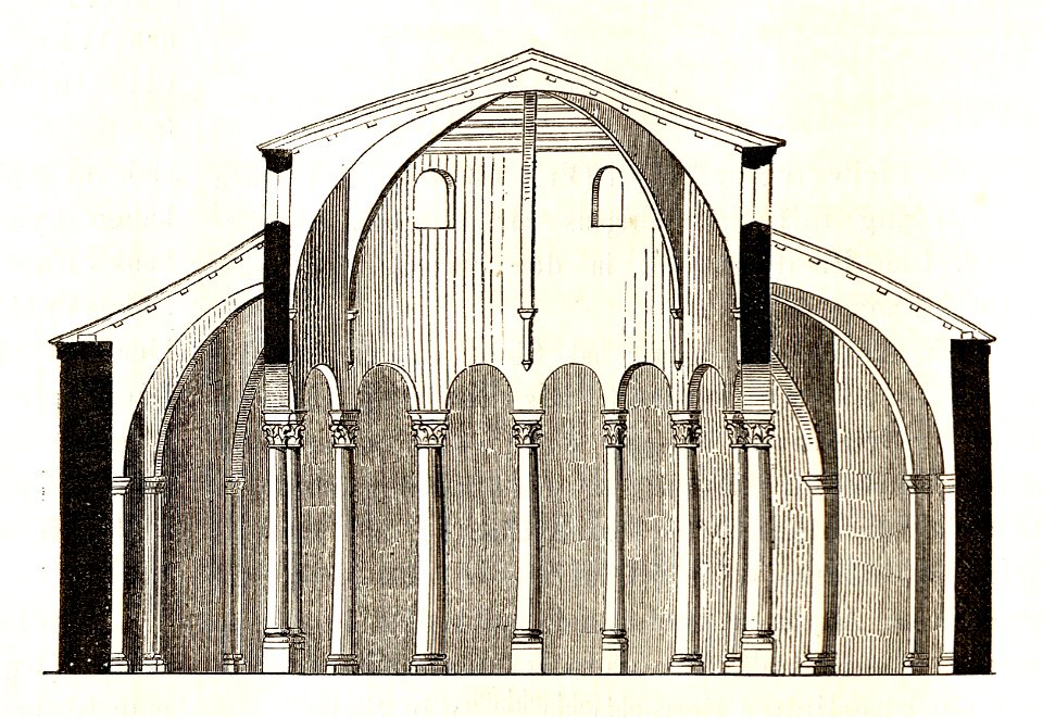 MZK 05 - 1860 Reisenotizen Italien Fig 072 Perugia St. Angelo Querschnitt