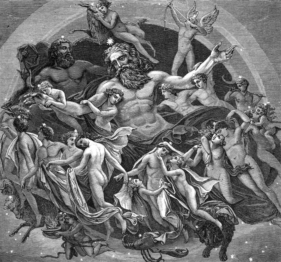 Mythology：Uranus by Karl Friedrich Schinkel, c1845